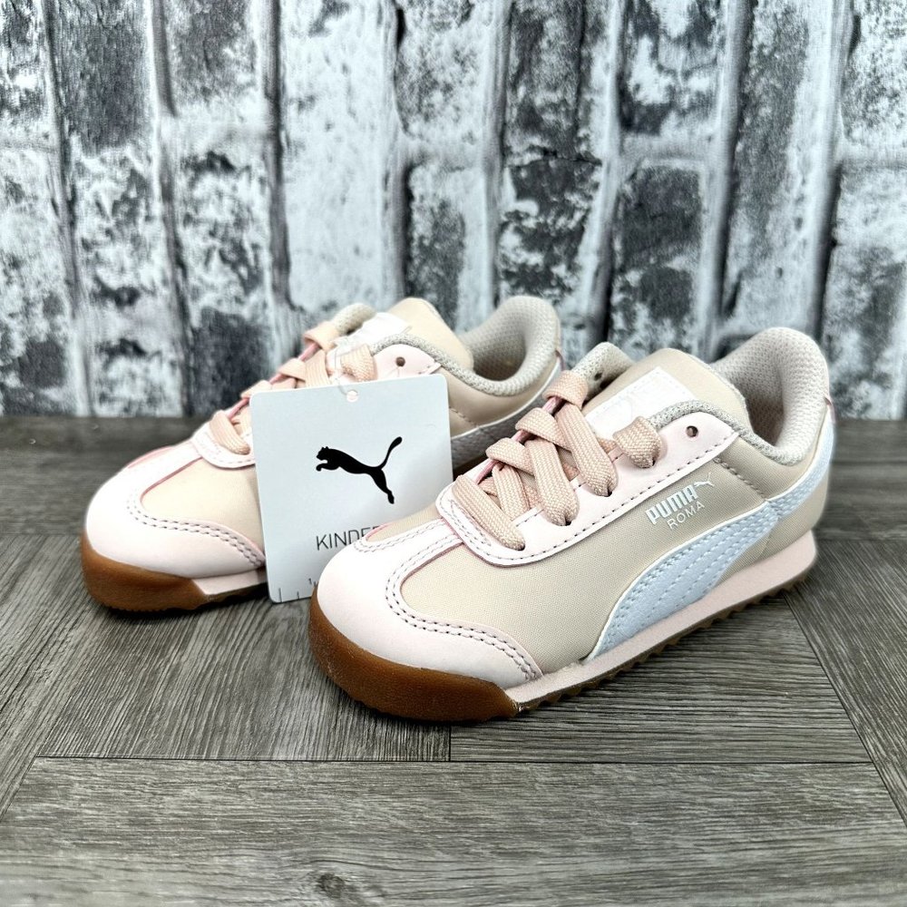 Puma Roma Basic Summer toddler girl size 8c Pink Sneakers 359842-15 - Picture 5 of 9